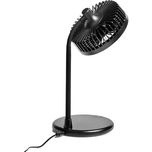 Light Breeze LED Ring Light Desk Fan Bent